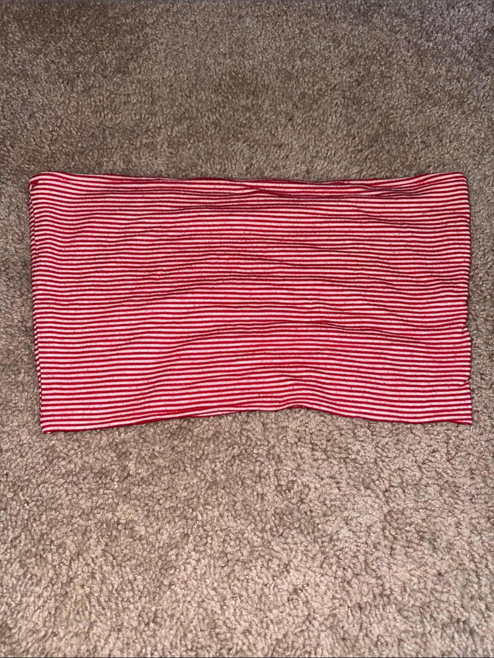 Full Tilt Red and White Striped Strapless Top
